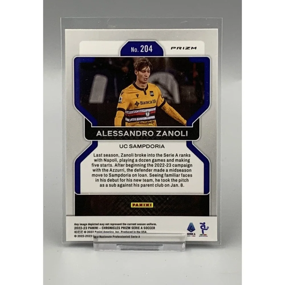 2022-23 ALESSANDRO ZANOLI #204 PANINI CHRONICLES SERIE A PRIZM MOJO PURPLE RC‎